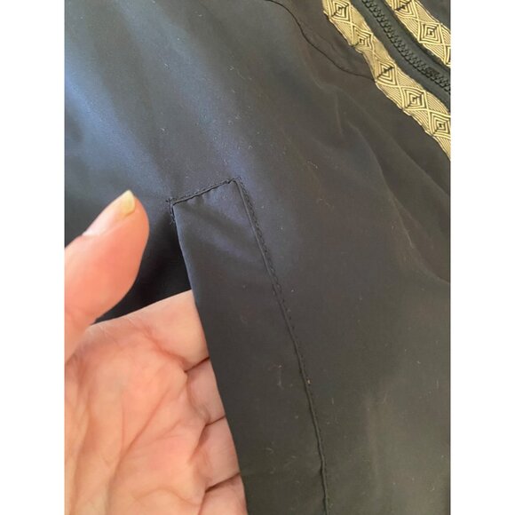 Vintage Adolfo Sport Jacket Black Mountain & Eagle Embroidered Large - Picture 8 of 9